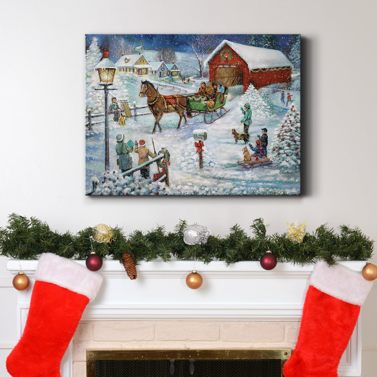 Sleigh Ride - Premium Gallery Wrapped Canvas  - Ready to Hang