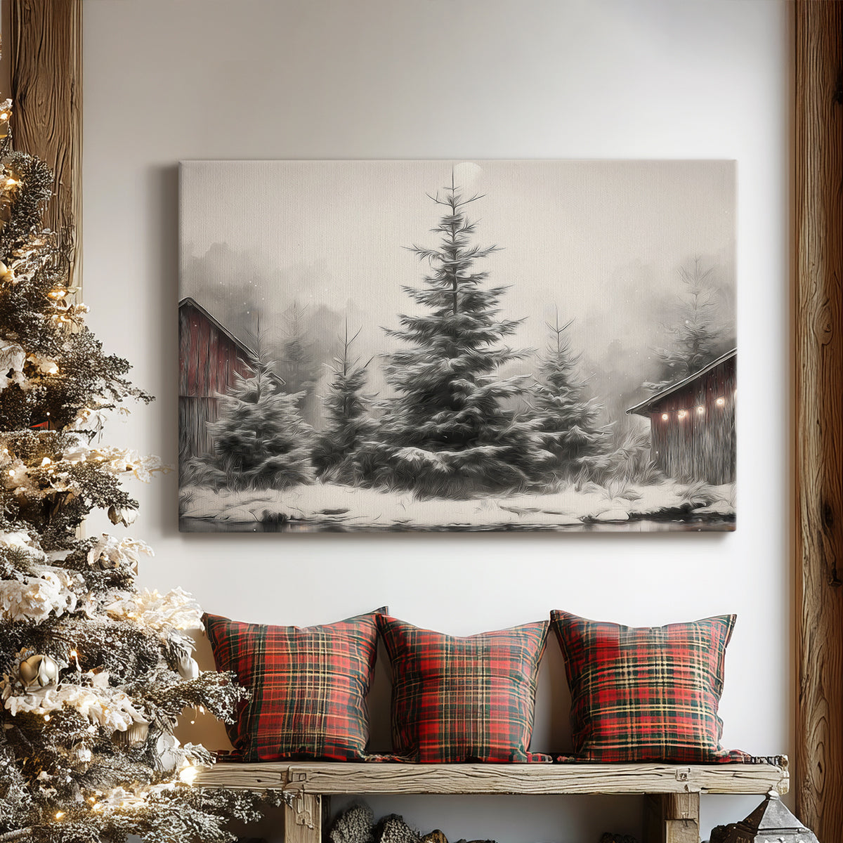 Pale Winter Night Serenade - Canvas Art Print