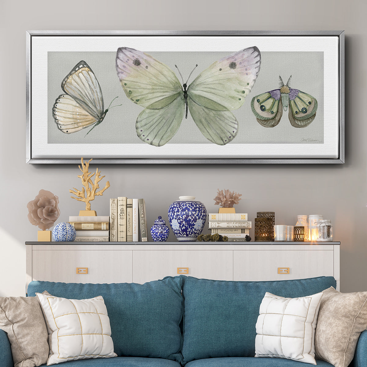 Pretty Insects II - Floater Framed Canvas Print