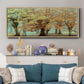 Teal Tree - Floater Framed Canvas Print