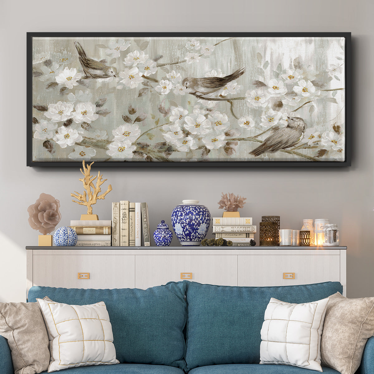Songs of Spring - Floater Framed Canvas Print