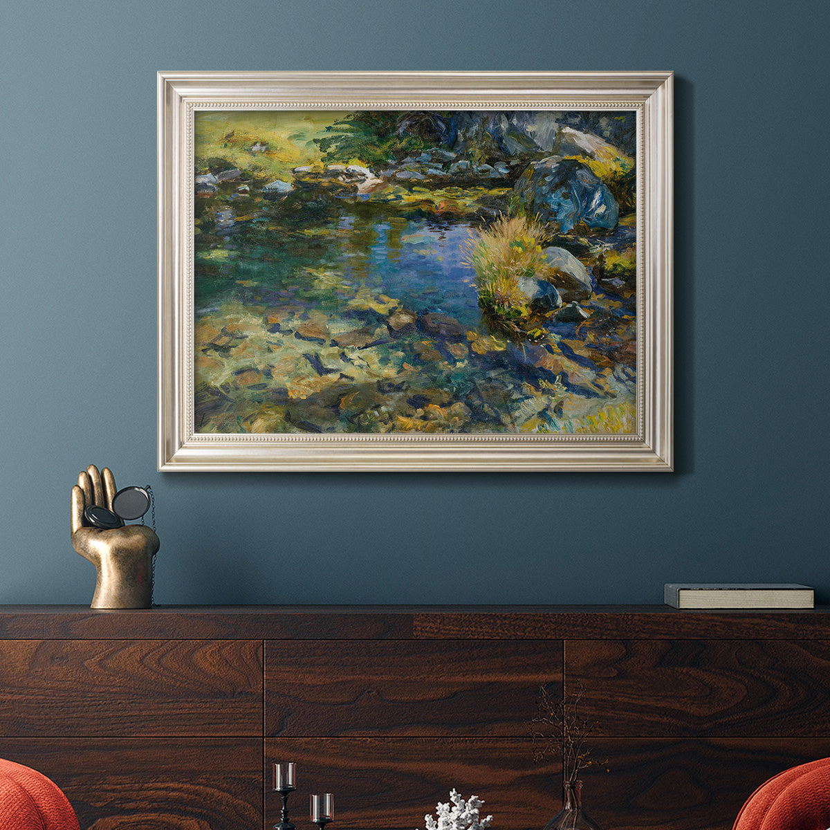 Alpine Pool - Ornate Framed Canvas Print