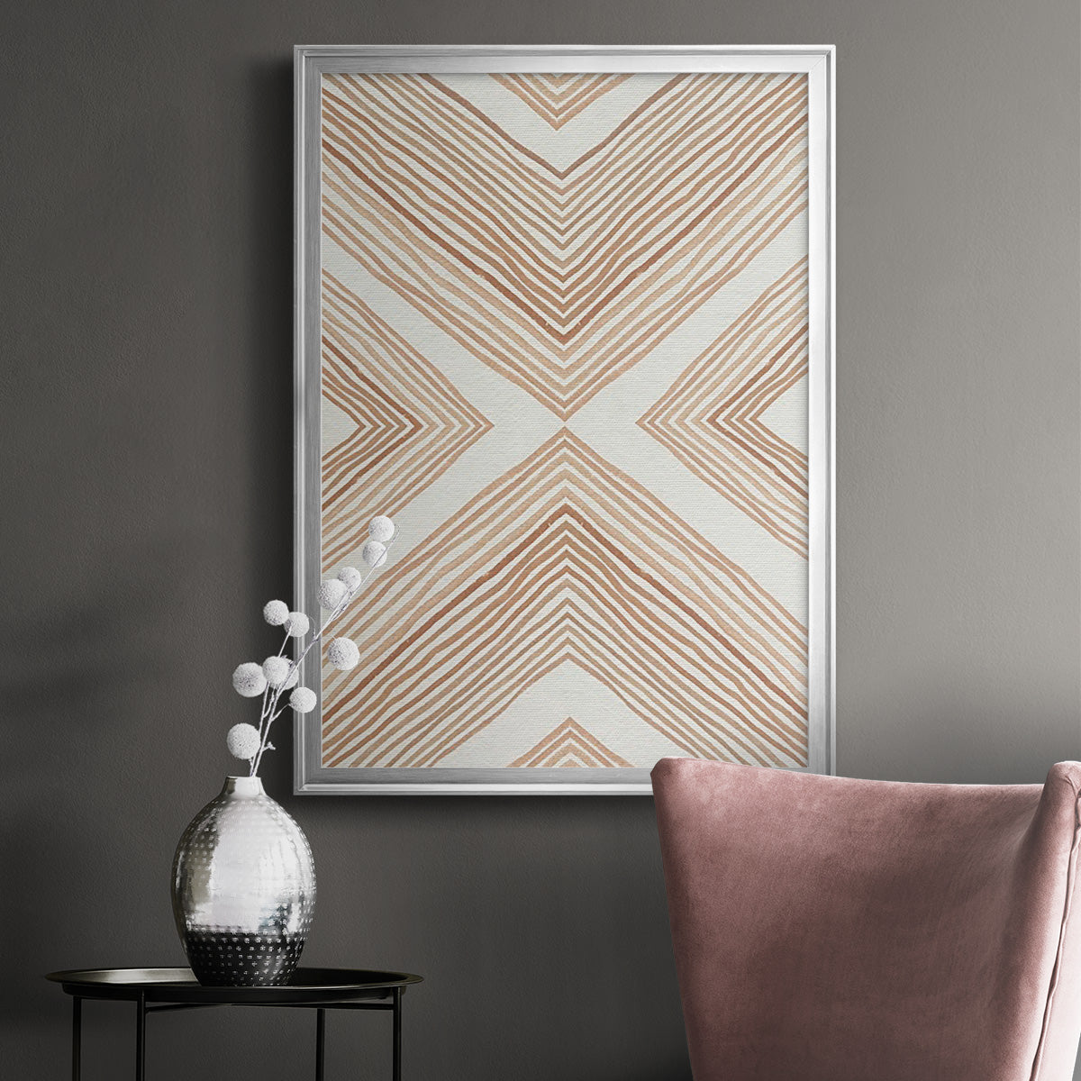 Diametric Clementine II - Modern Framed Canvas Print