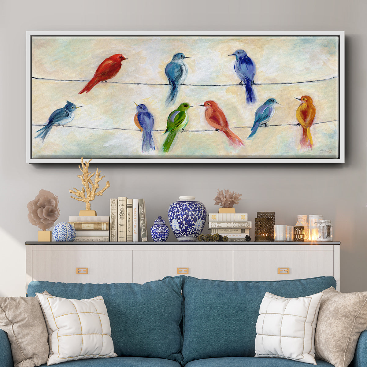 Chatter - Floater Framed Canvas Print