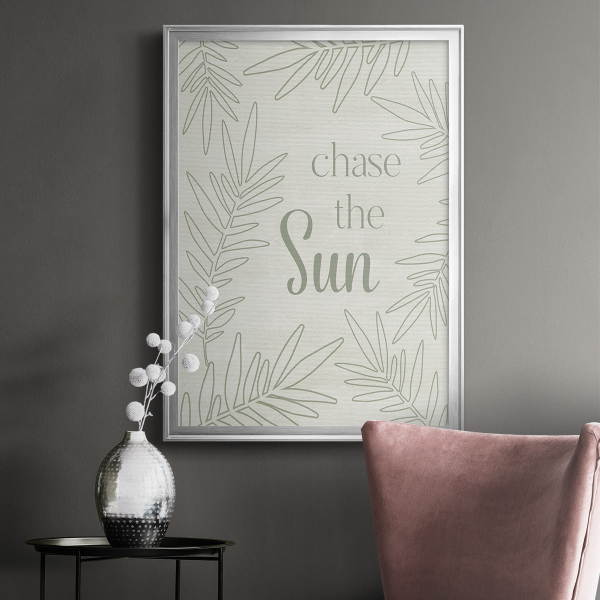 Chase the Sun - Modern Framed Canvas Print