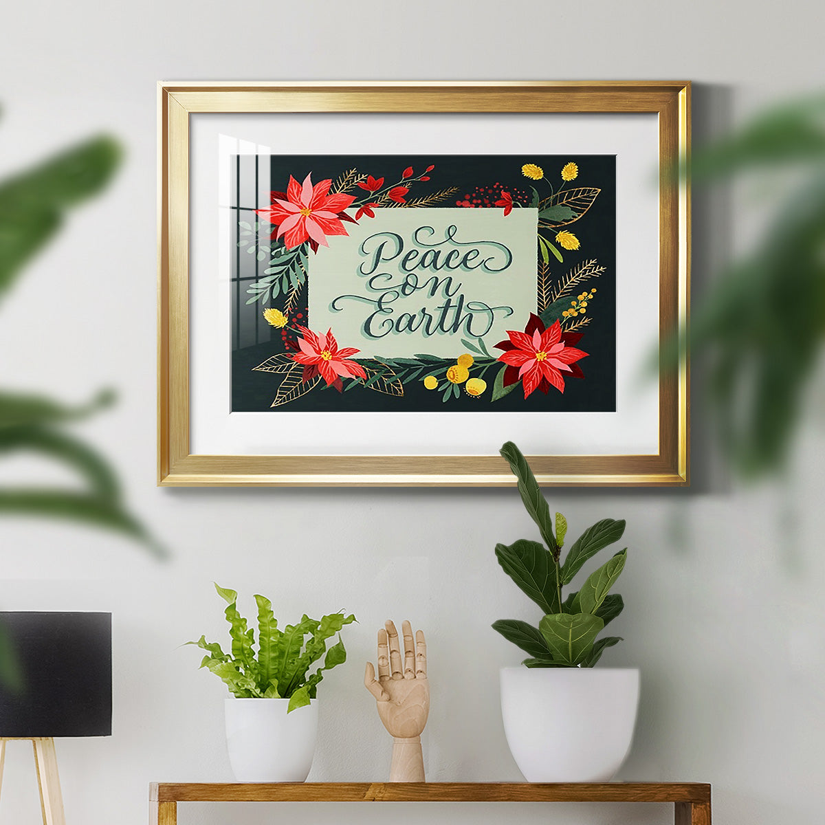Bright Christmas Night  II - Modern Framed Art Print