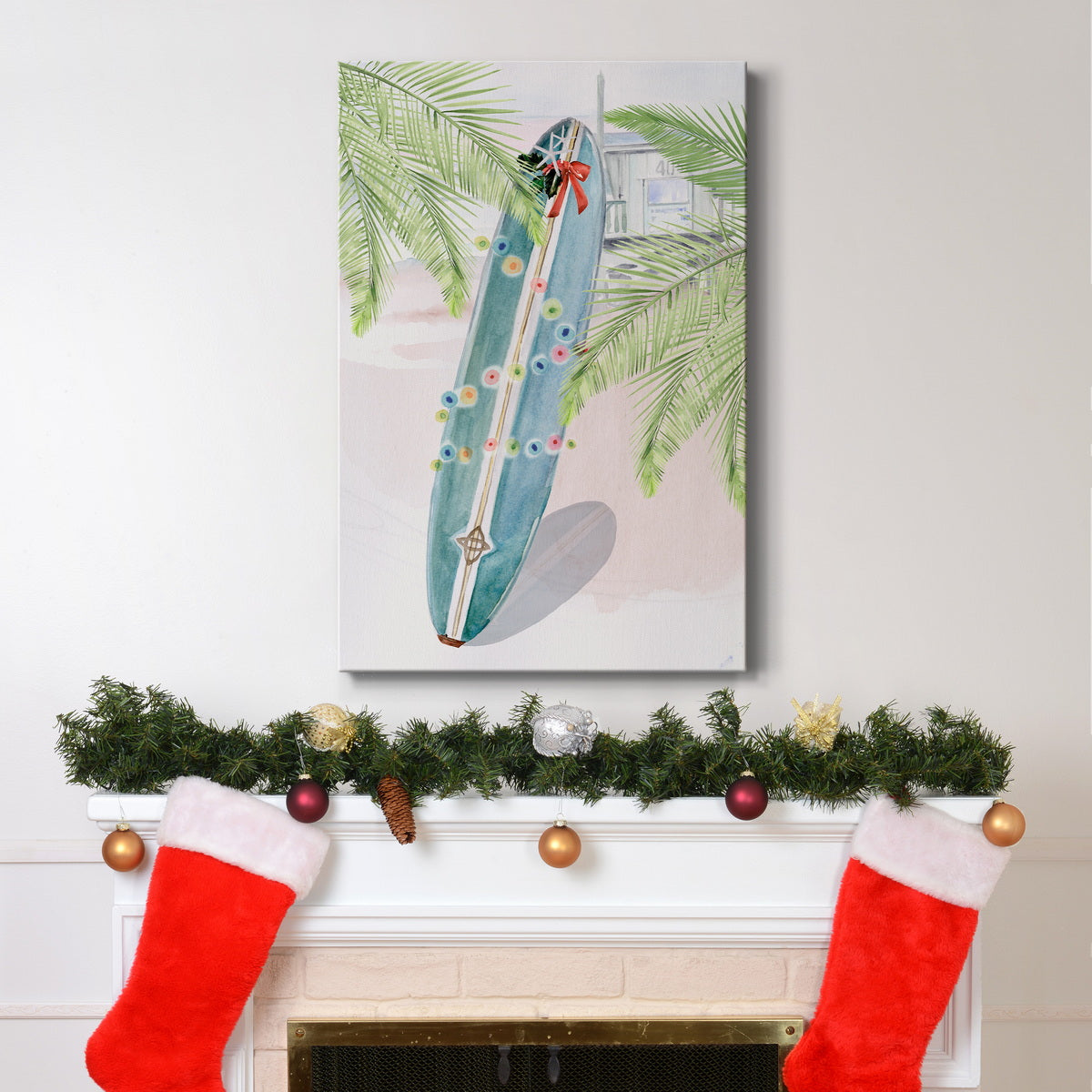 So Cali Christmas Collection B Premium Gallery Wrapped Canvas - Ready to Hang