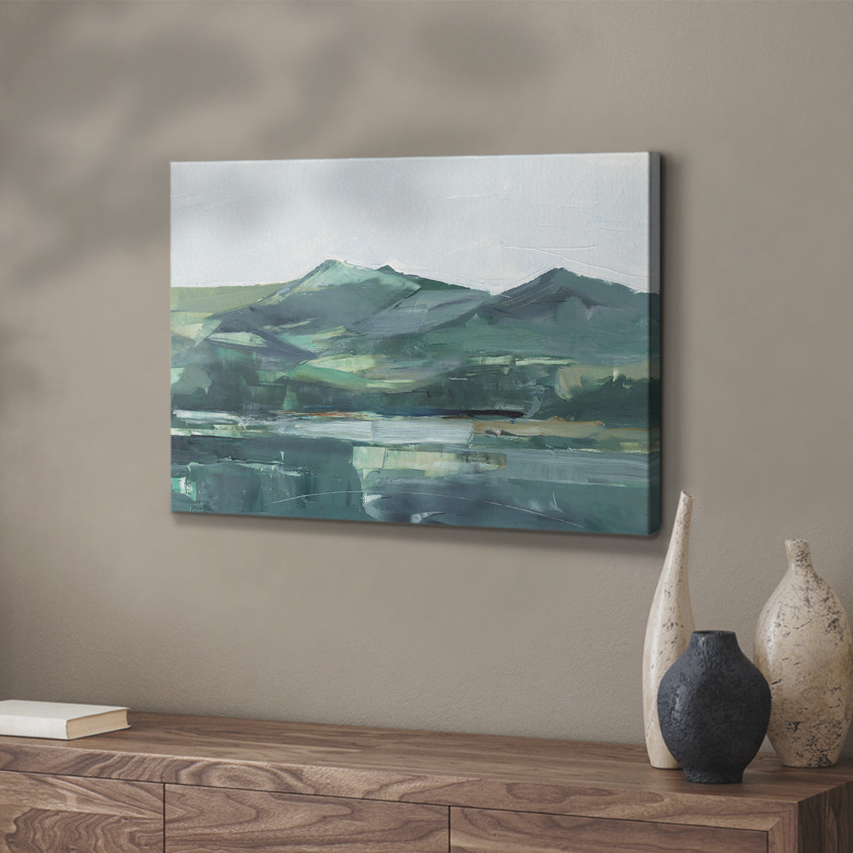 Green Grey Mountains II - Canvas Art Print