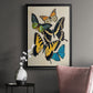 Collaged Butterflies II - Modern Framed Canvas Print