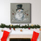 Linen Snowman II-Premium Gallery Wrapped Canvas - Ready to Hang