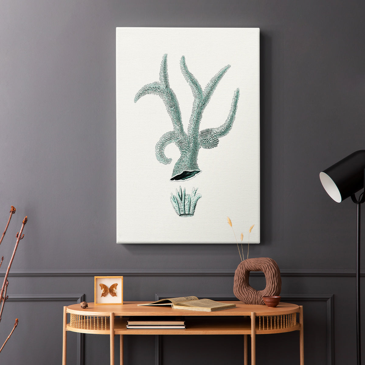 Antique Coastal Coral XII - Canvas Art Print