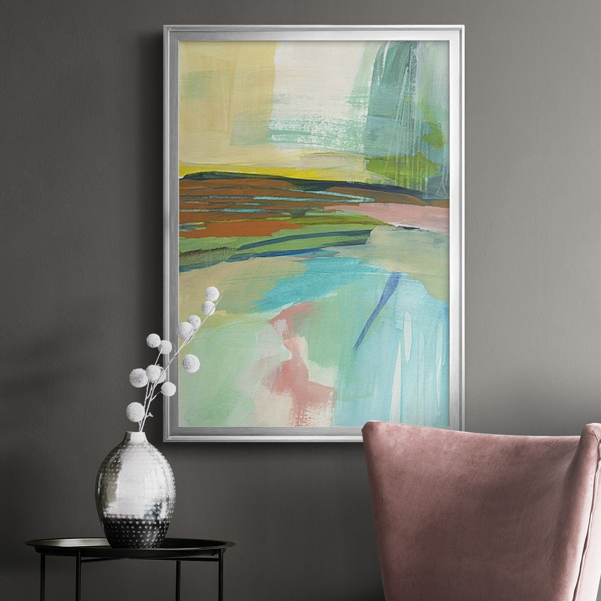 Radiant Horizon IV - Modern Framed Canvas Print