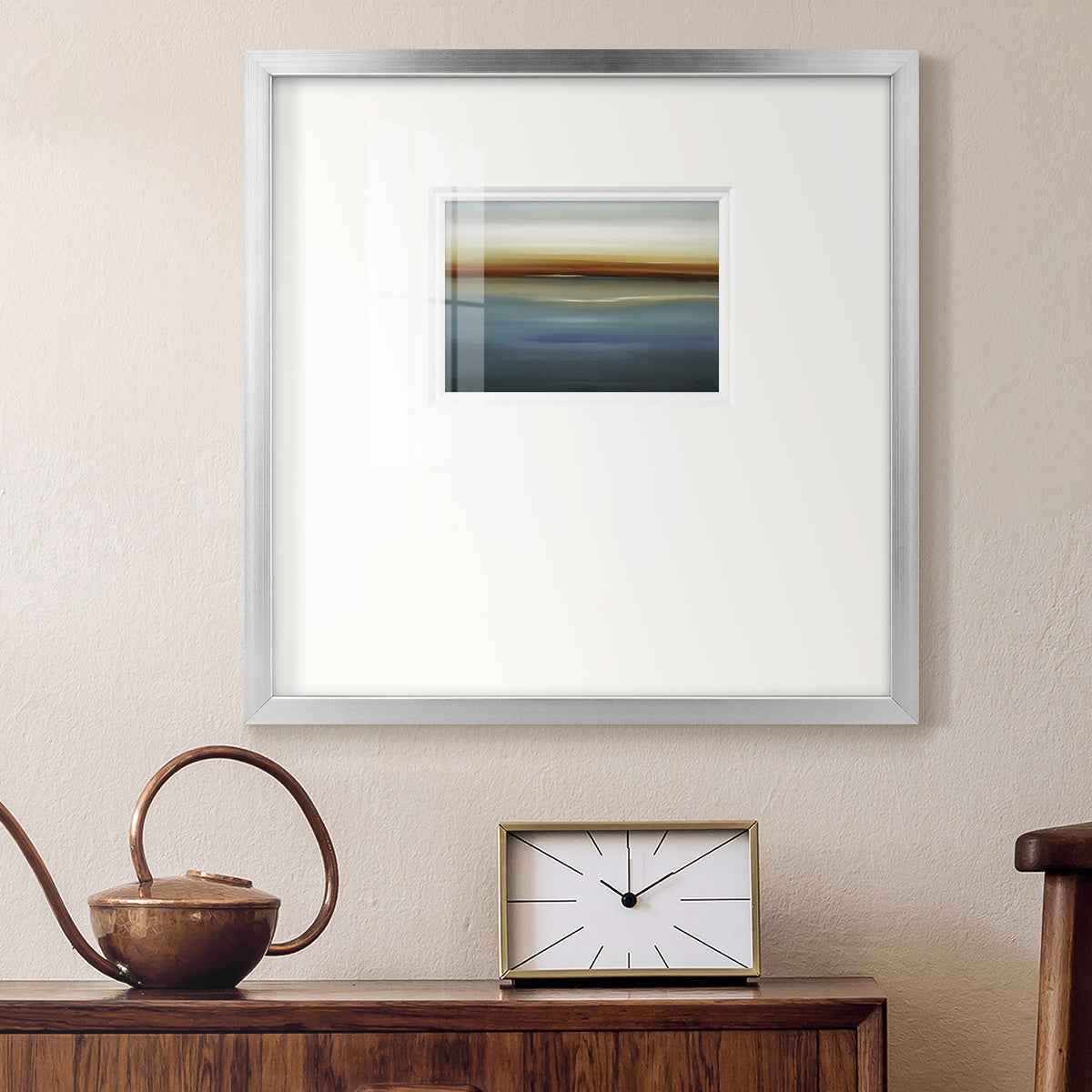 Beside the Blue II- Premium Framed Print Double Matboard