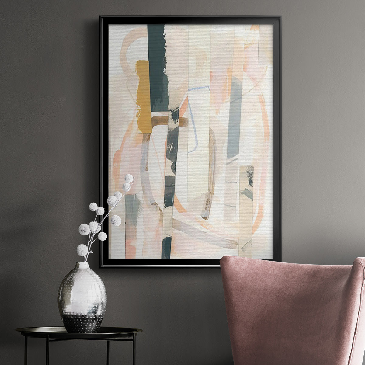 Melon Litmus II - Modern Framed Canvas Print
