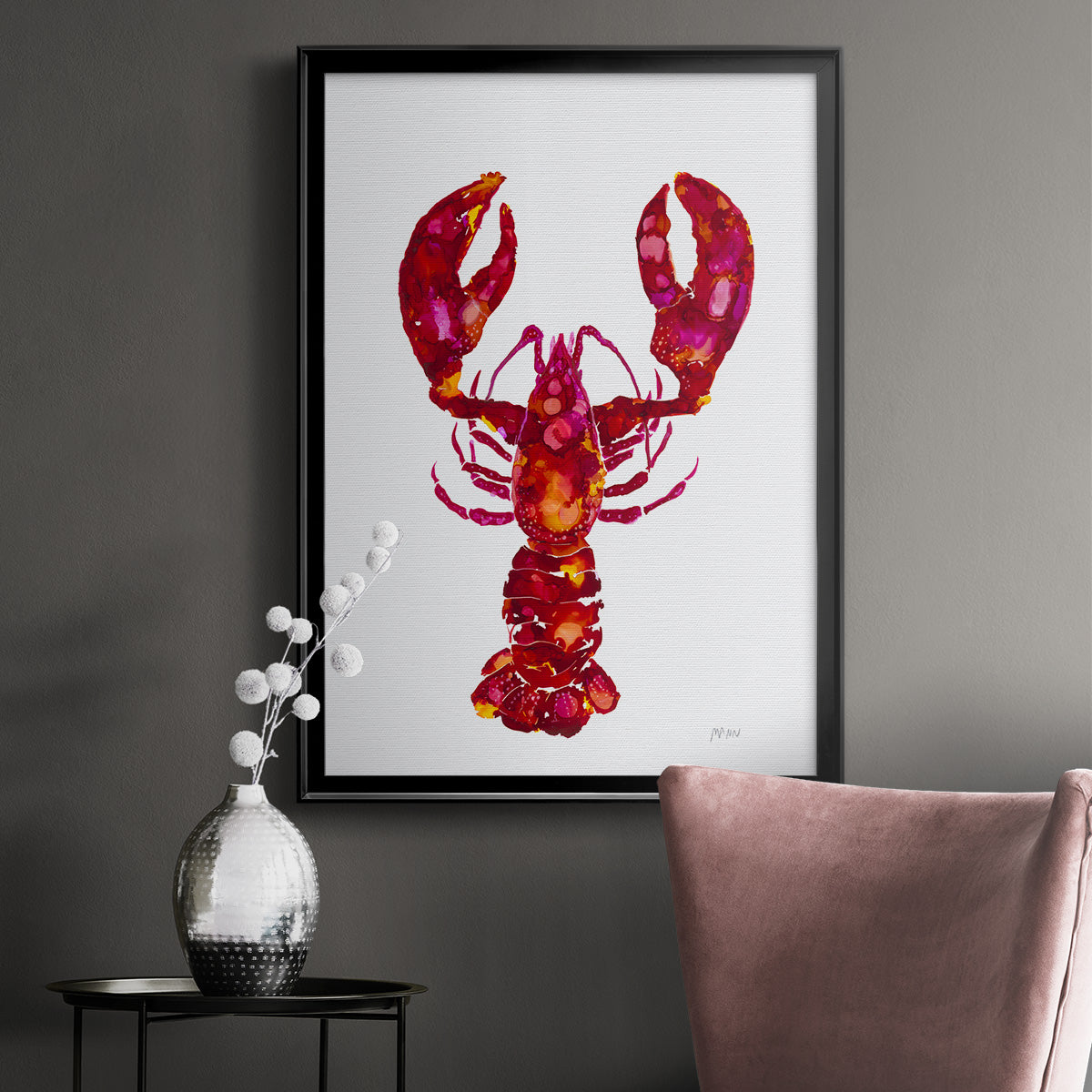 Lobster - Modern Framed Canvas Print