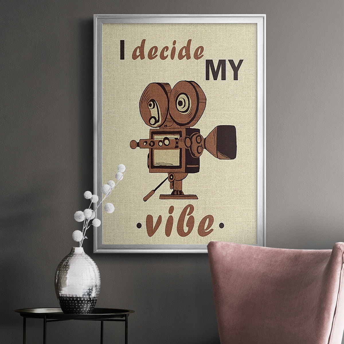 Movie Time III - Modern Framed Canvas Print