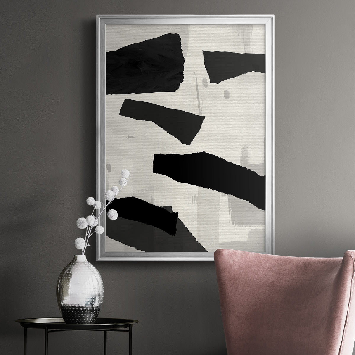 Mountain Paths II - Modern Framed Canvas Print