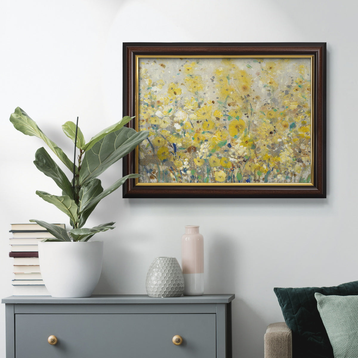 Cheerful Garden I Premium Framed Canvas- Ready to Hang