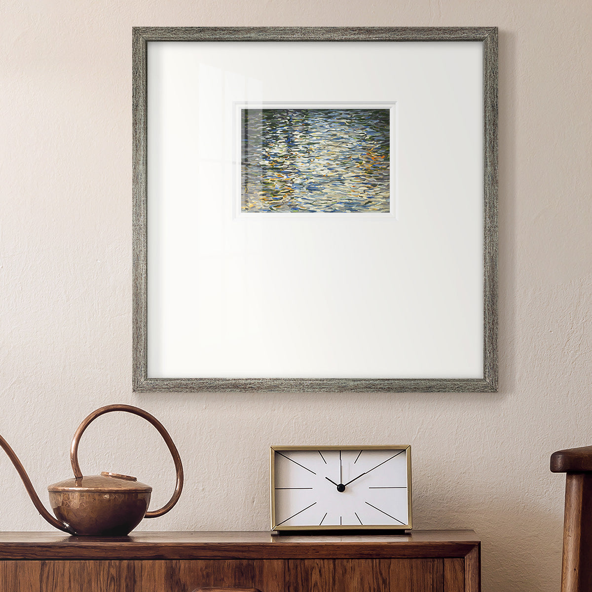 Water Reflections- Premium Framed Print Double Matboard