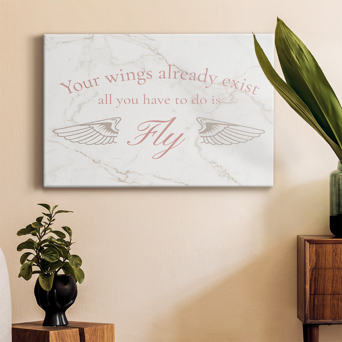 Wings Exist Premium Gallery Wrapped Canvas - Ready to Hang