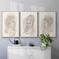 Greek Busts IV - Framed Premium Gallery Wrapped Canvas L Frame 3 Piece Set - Ready to Hang