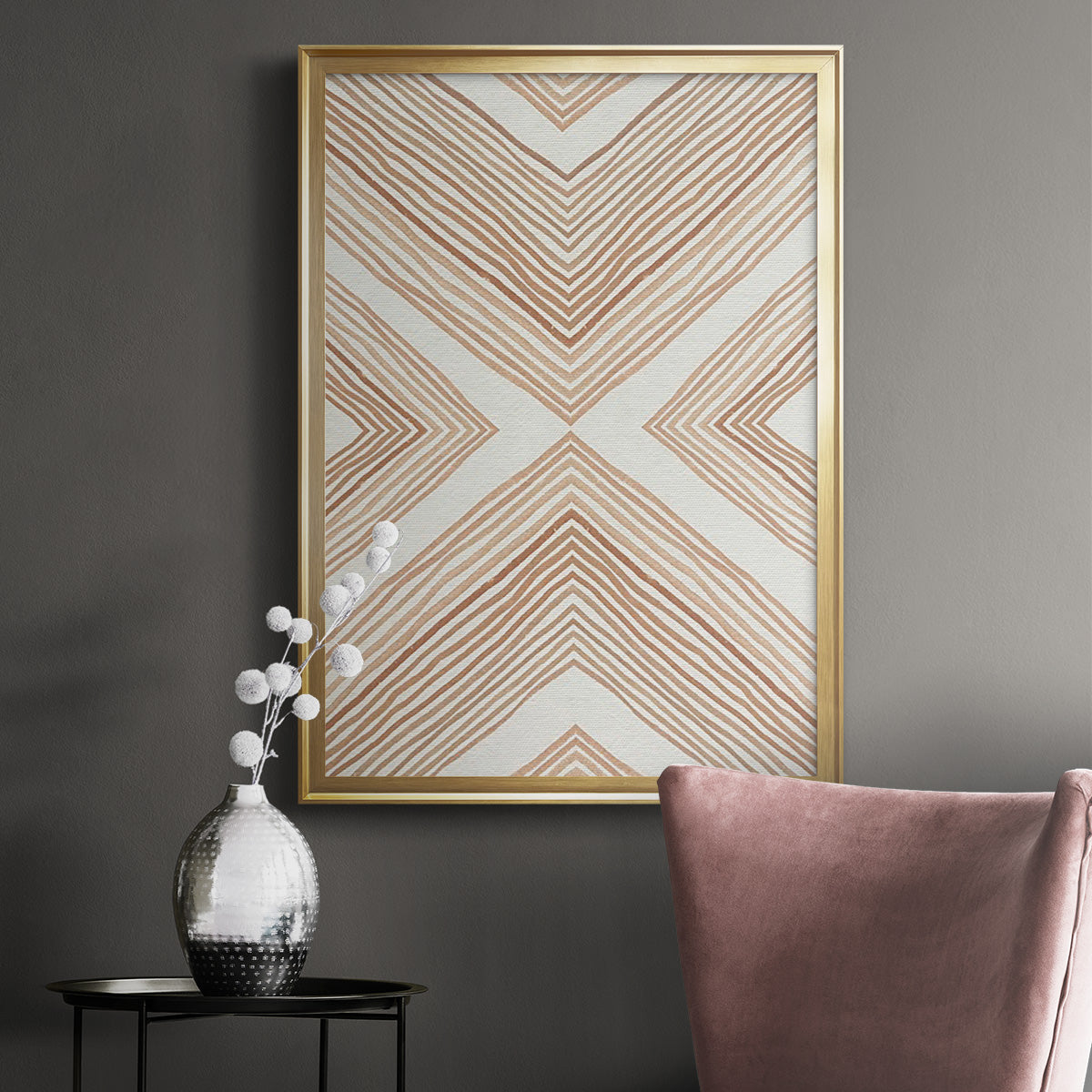 Diametric Clementine II - Modern Framed Canvas Print