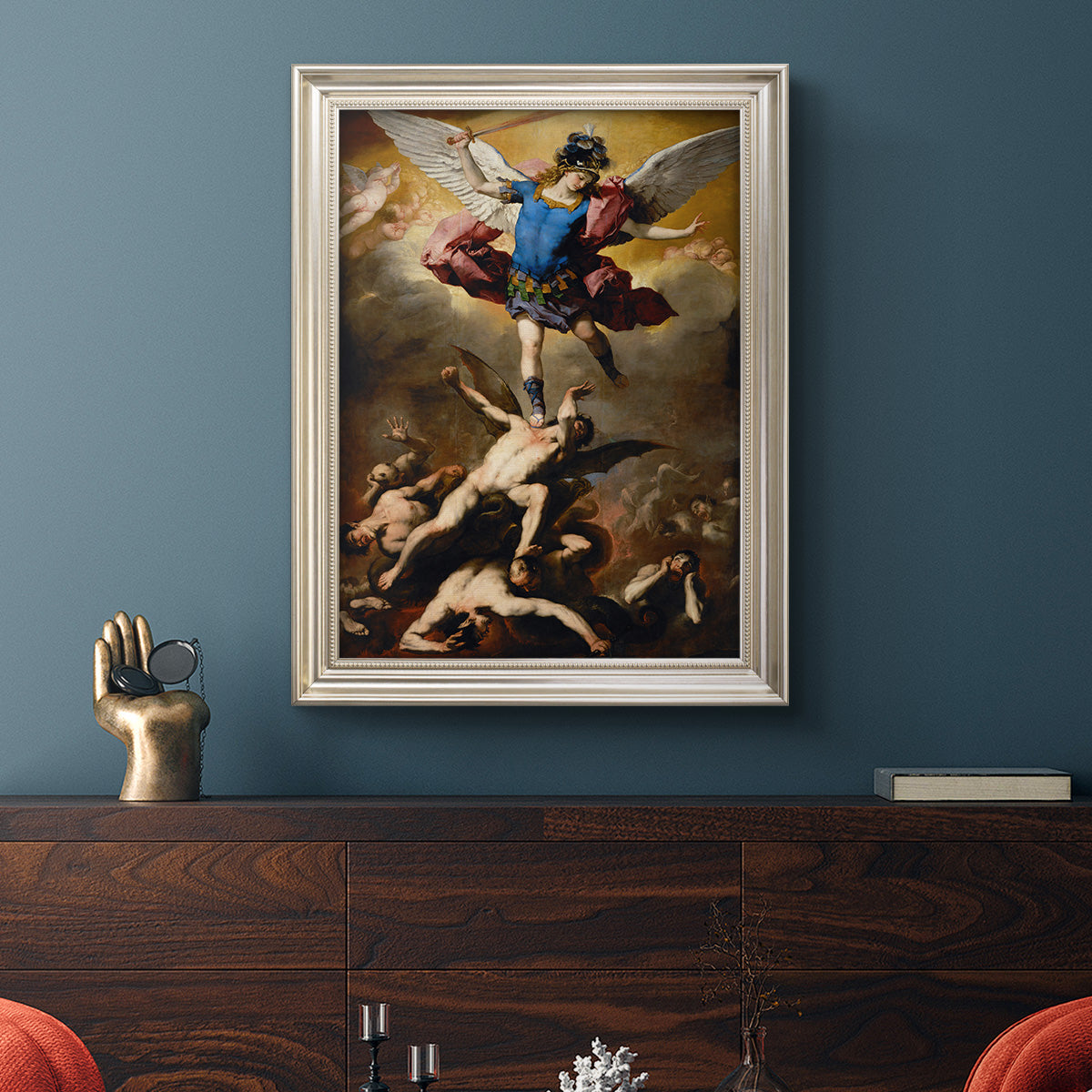 The Fall of the Rebel Angels - Ornate Framed Canvas Print