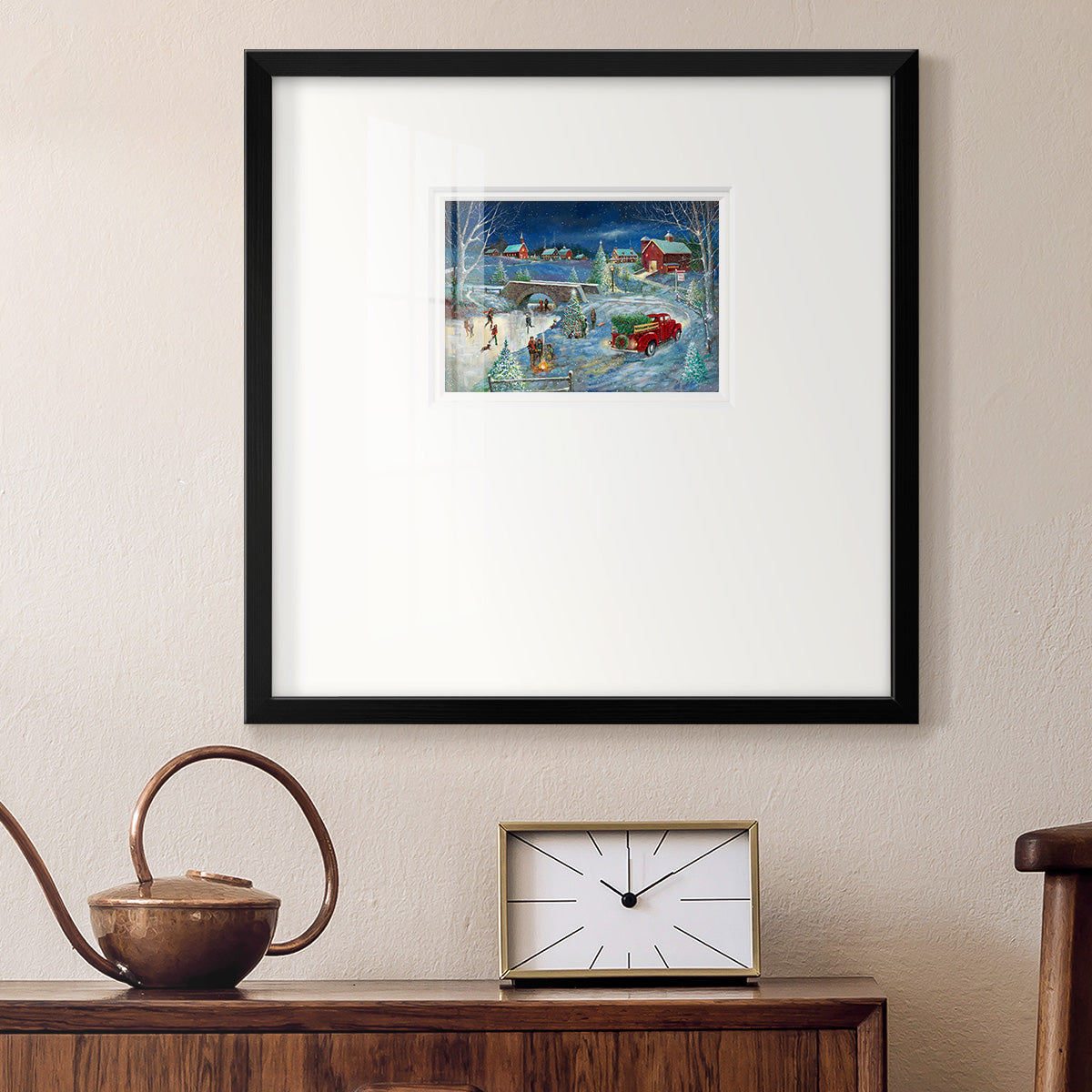 Warm Holiday Memories Premium Framed Print Double Matboard