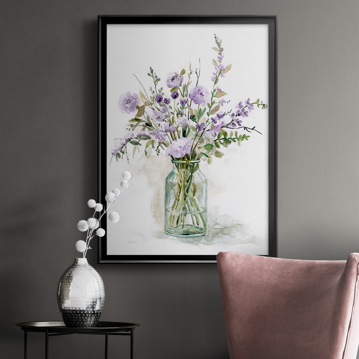 Purple Passion I - Modern Framed Canvas Print