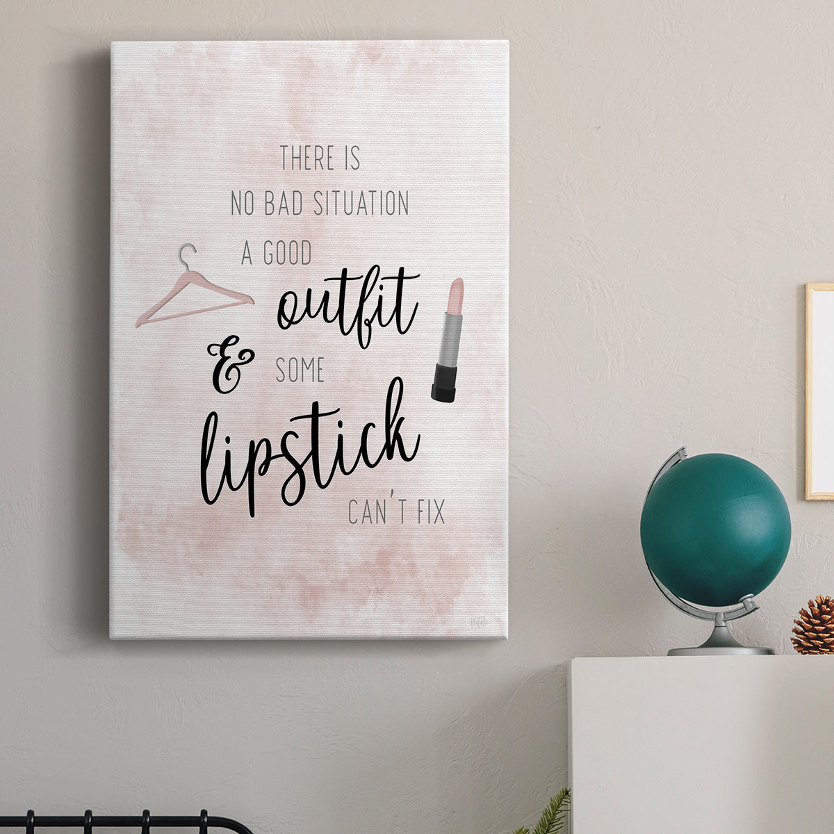 Outfit and Lipstick - Canvas Art Print