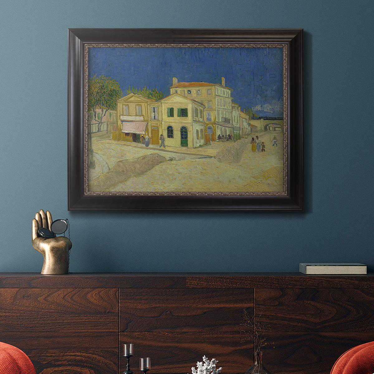 The Yellow House - Ornate Framed Canvas Print