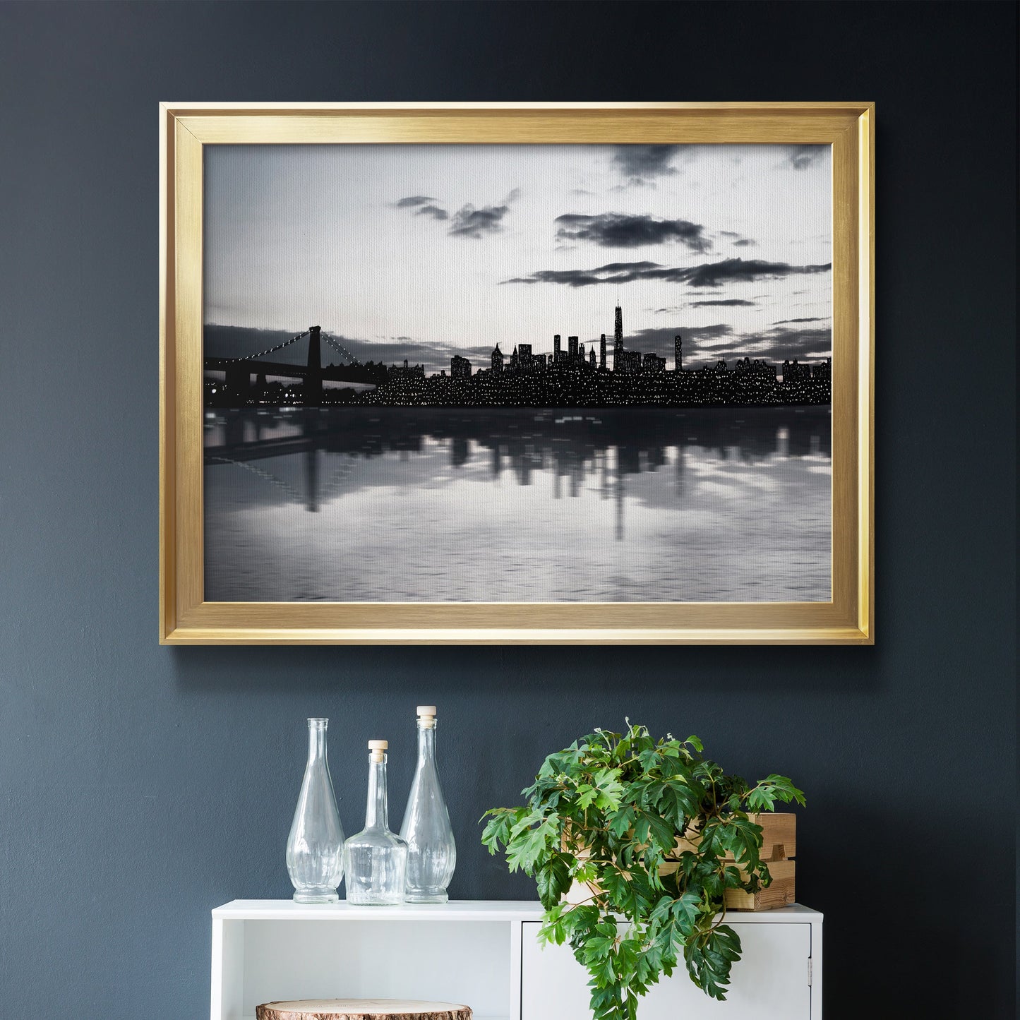 Shimmering Skyline Premium Classic Framed Canvas - Ready to Hang