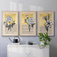 Floral Diary I - Framed Premium Gallery Wrapped Canvas L Frame 3 Piece Set - Ready to Hang