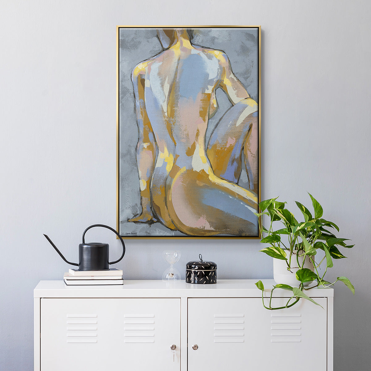 Grey Maiden II - Floater Framed Canvas Print