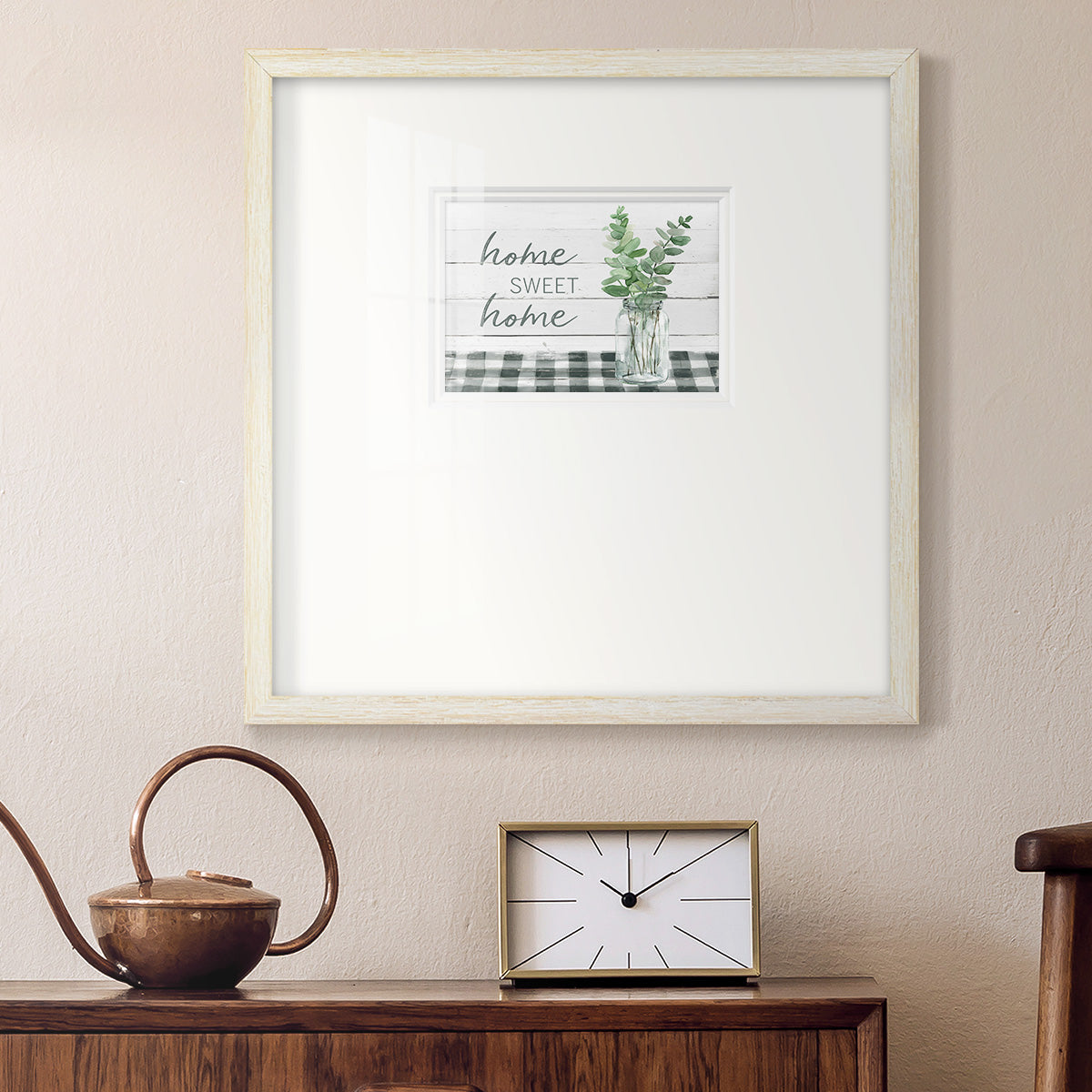 Eucalyptus Home Sweet Home Premium Framed Print Double Matboard