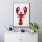 Lobster - Floater Framed Canvas Print