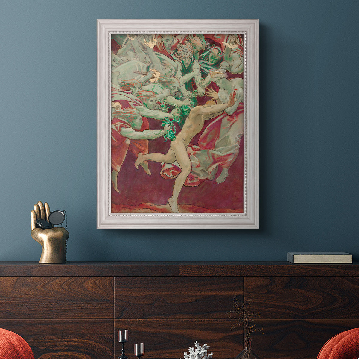 Orestes and the Furies - Ornate Framed Canvas Print