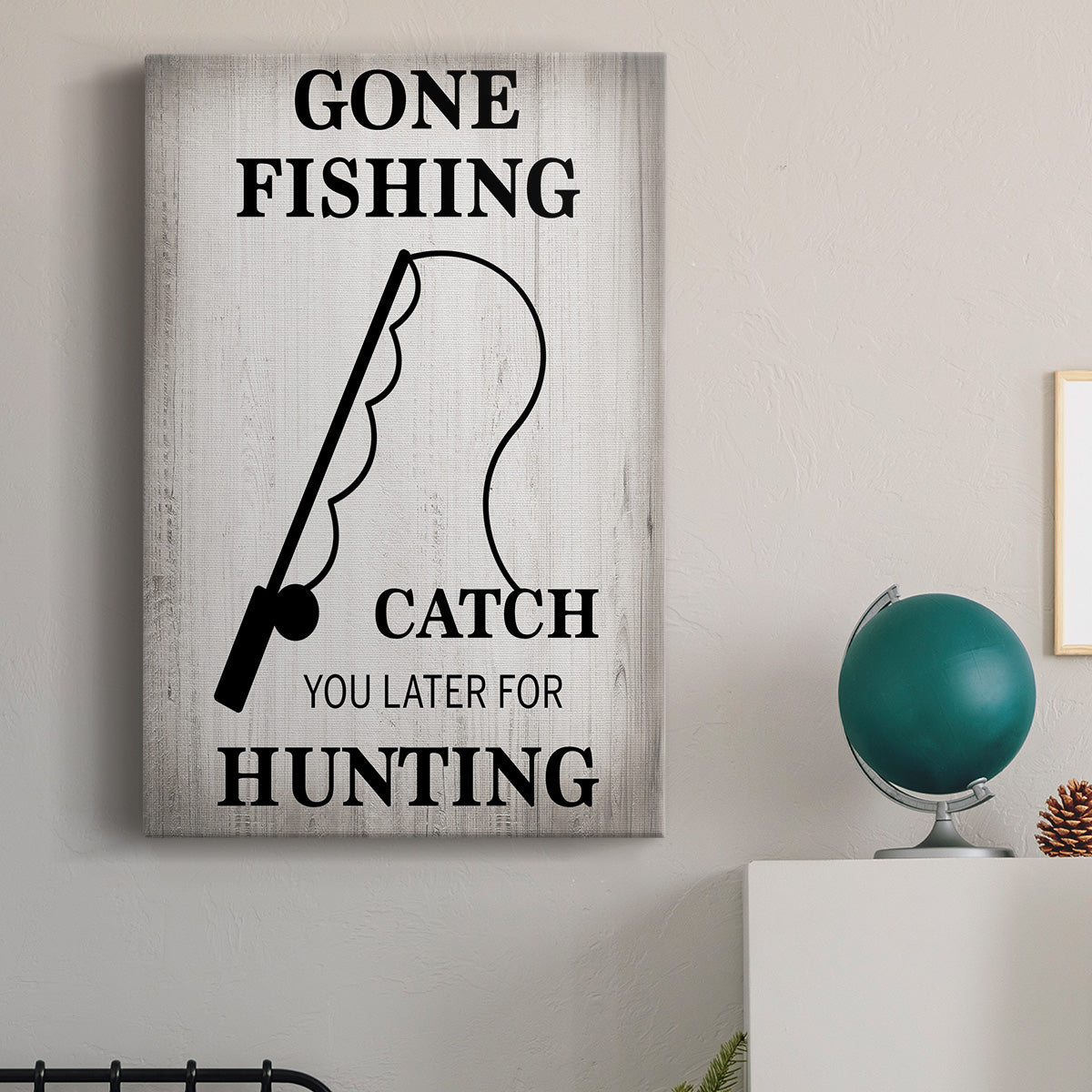 Gone Fishing Premium Gallery Wrapped Canvas - Ready to Hang