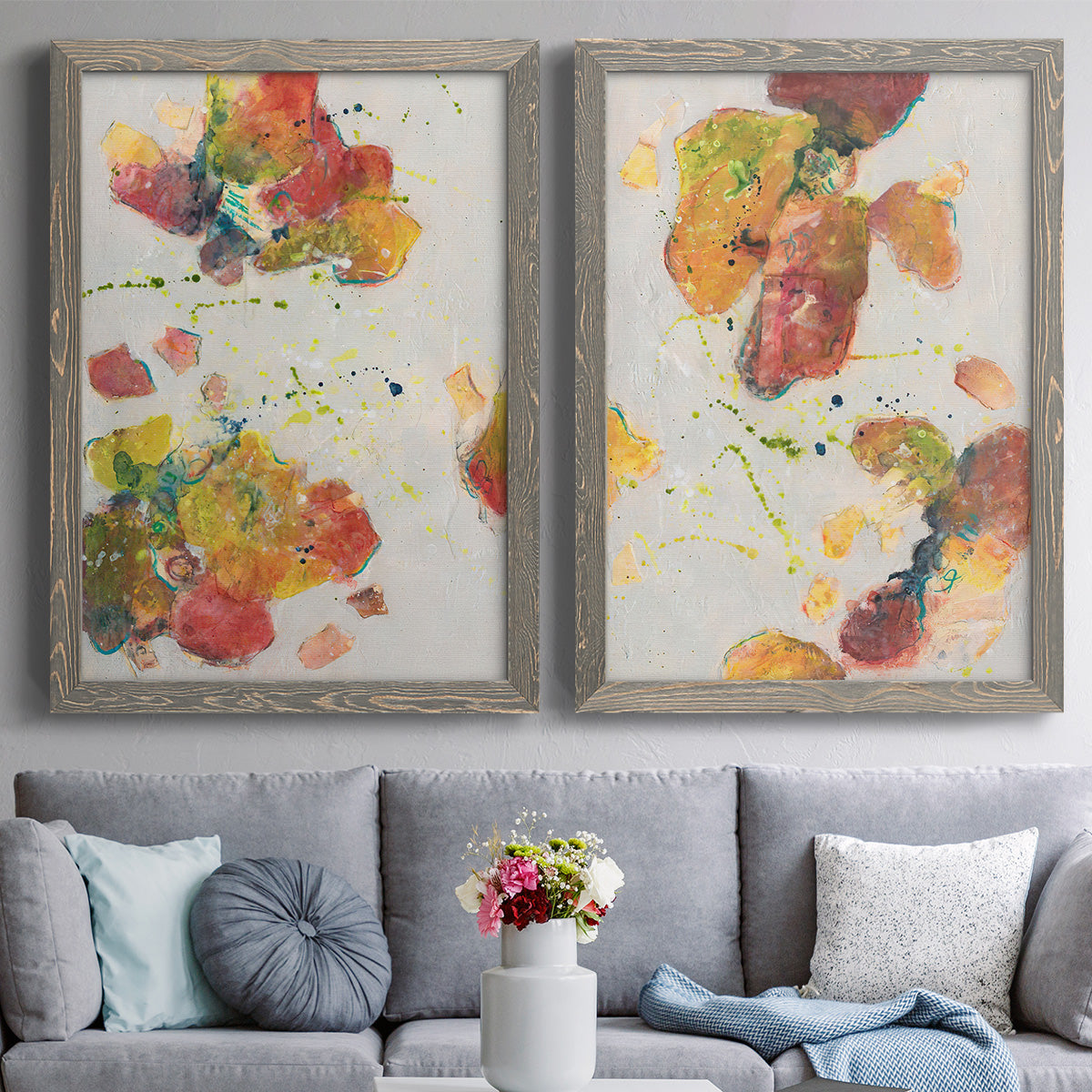 Attracting Love I - Premium Framed Canvas 2 Piece Set - Ready to Hang