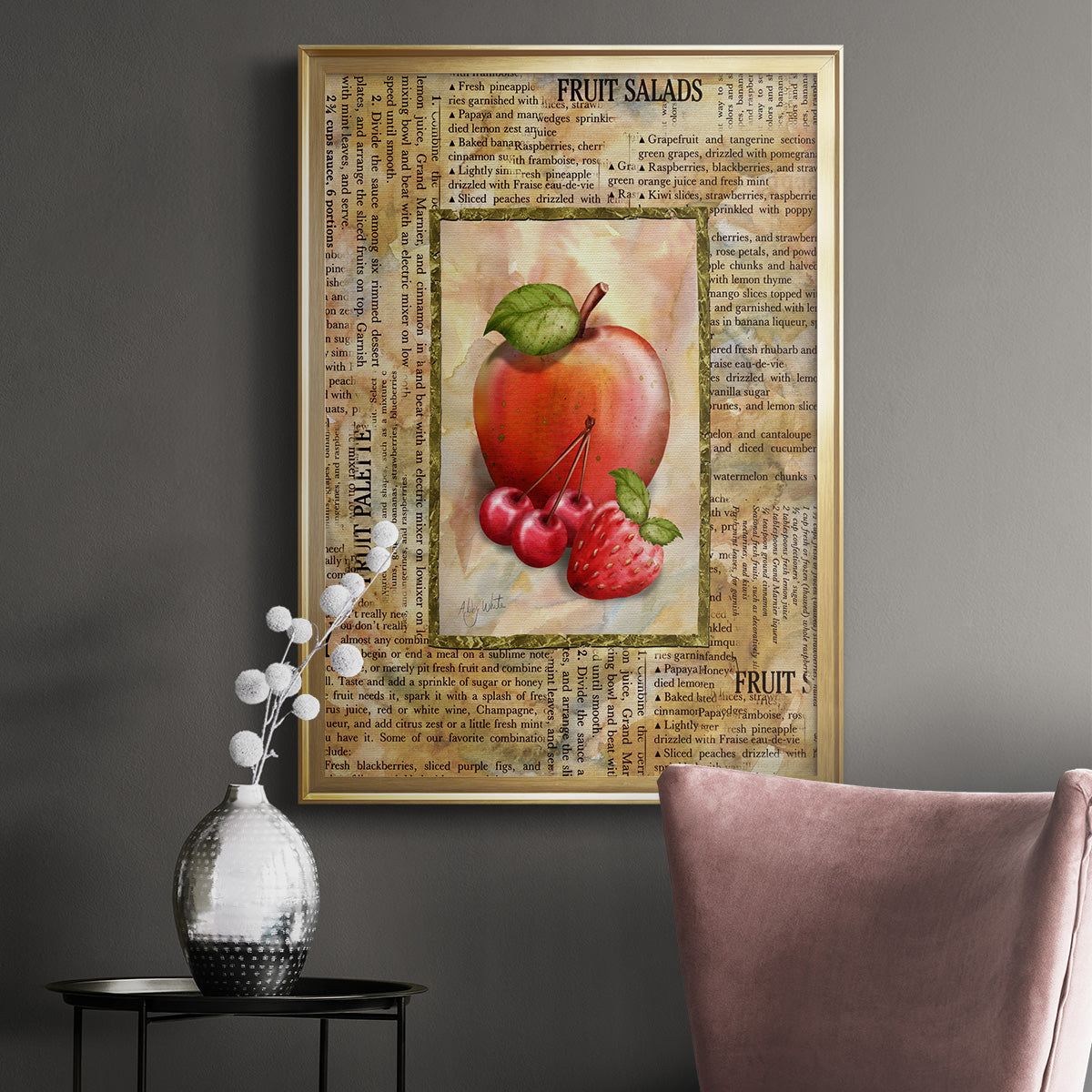 Mixed Fruit I - Modern Framed Canvas Print