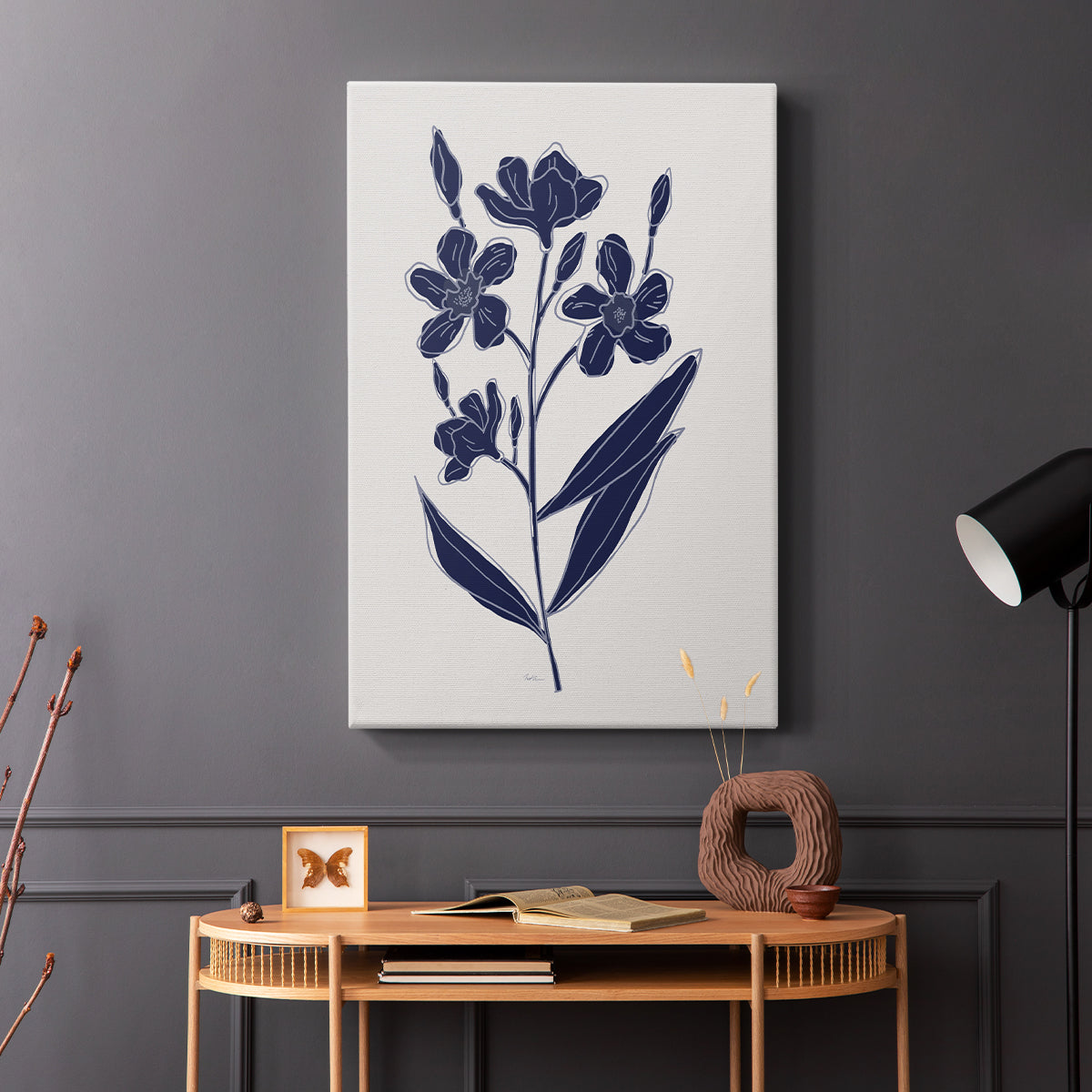 Indigo Botanical Study I - Canvas Art Print