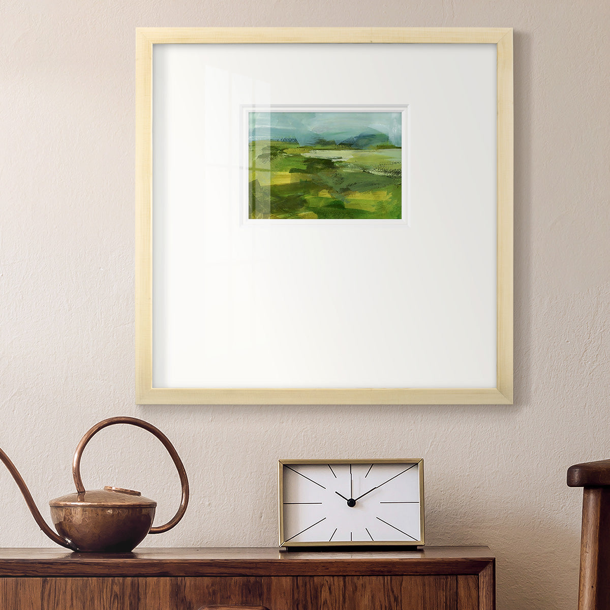 Emerald View IV Premium Framed Print Double Matboard