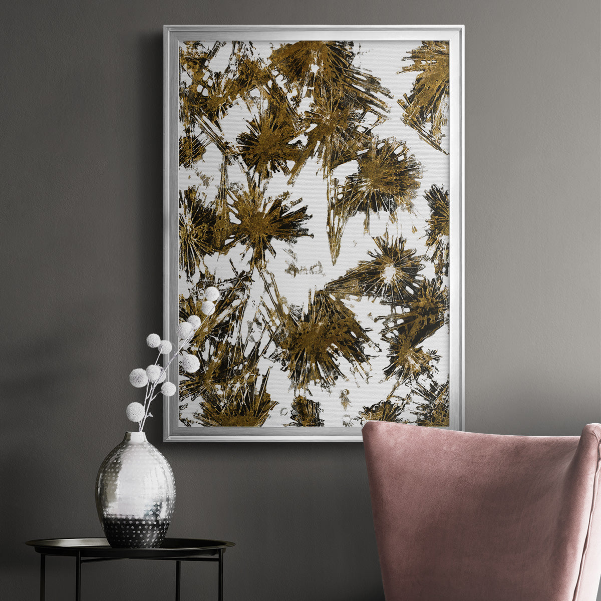 Fireworks - Modern Framed Canvas Print