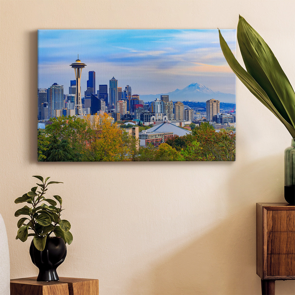Space Needle and Seattle Downtown - Canvas Art Print
