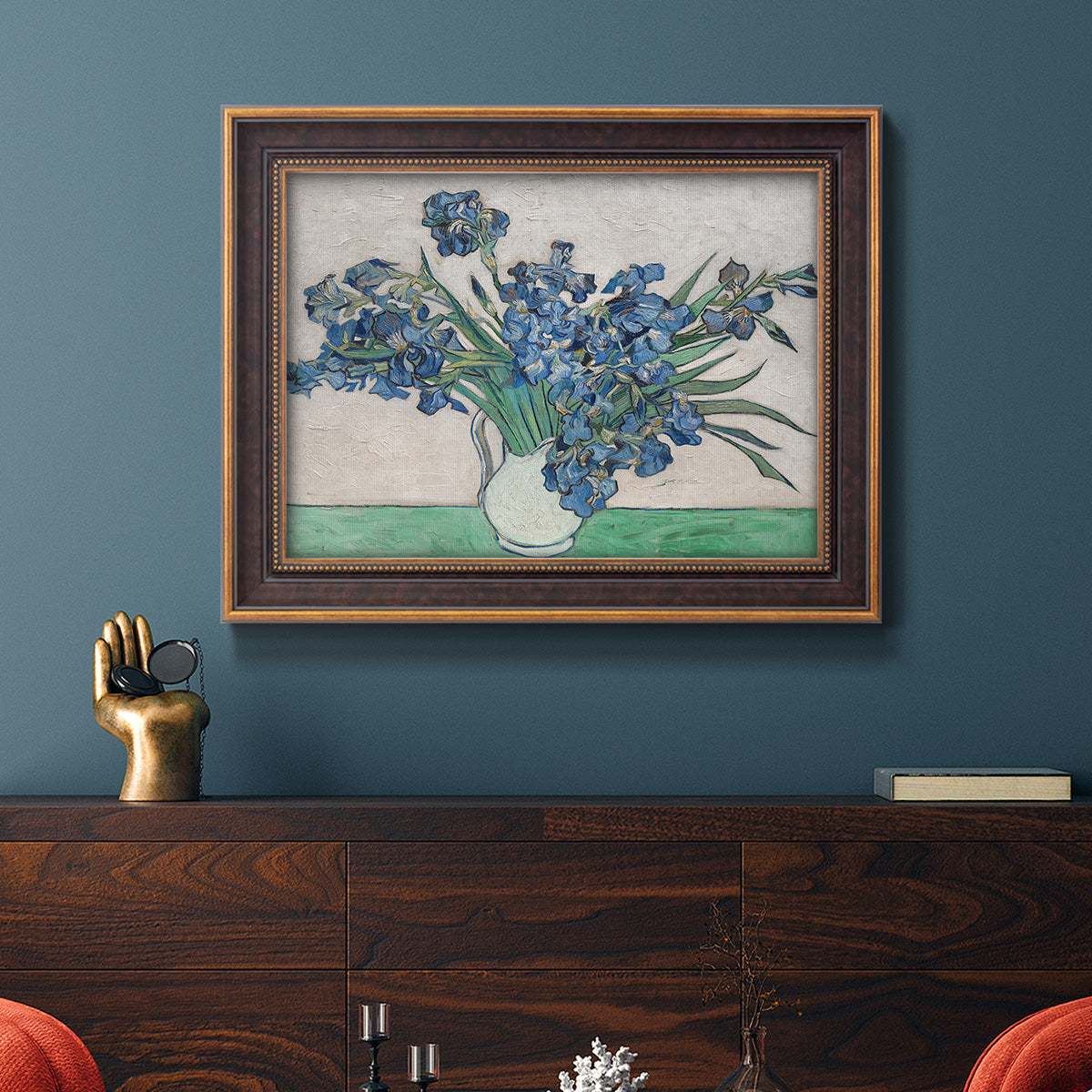 Irises II - Ornate Framed Canvas Print