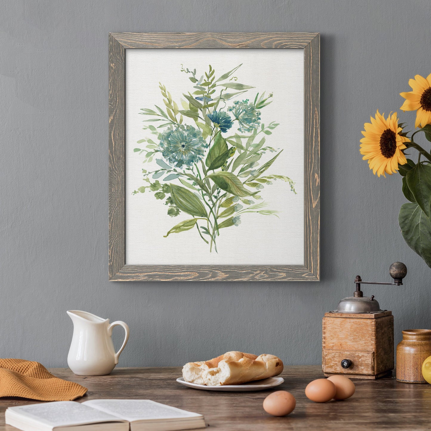 Greenery II - Premium Canvas Framed in Barnwood - Ready to Hang