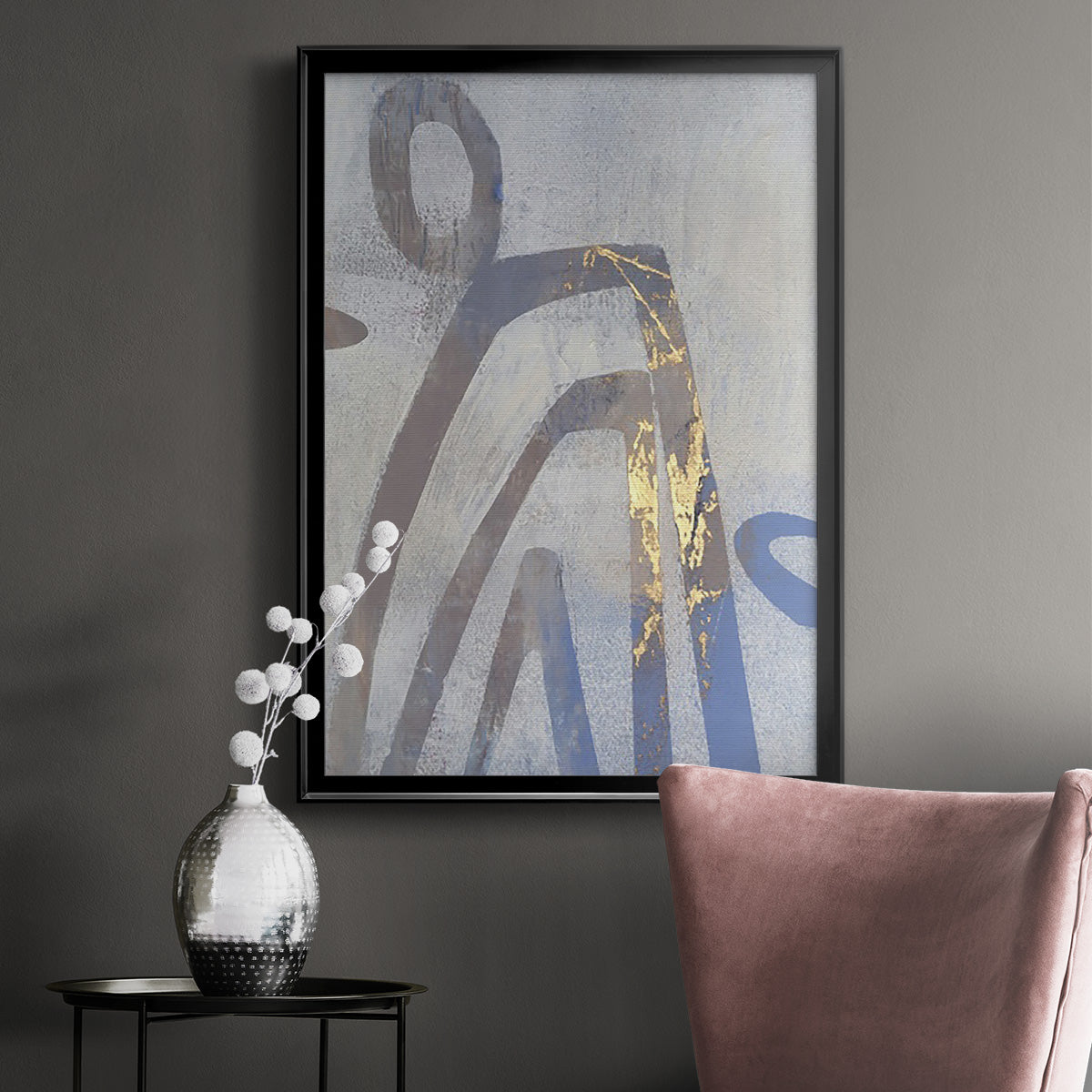 Linx II - Modern Framed Canvas Print
