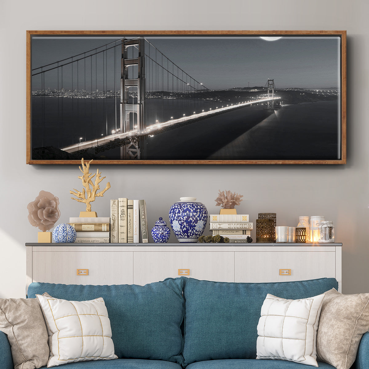 Moonrise - Floater Framed Canvas Print