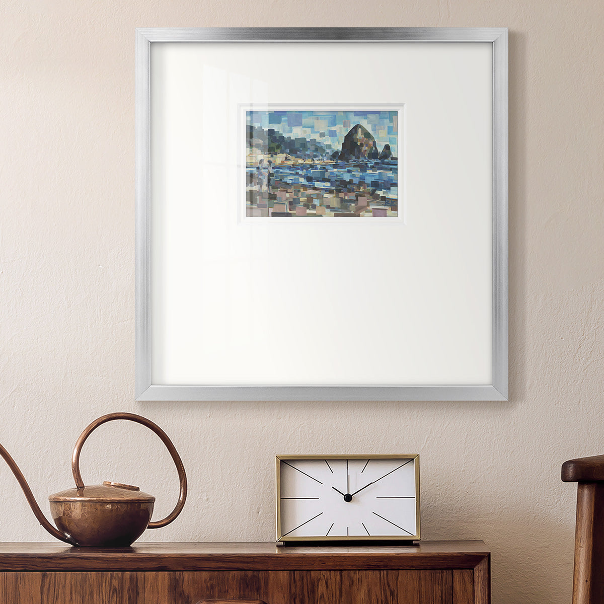 Evening in Cannon Beach Premium Framed Print Double Matboard