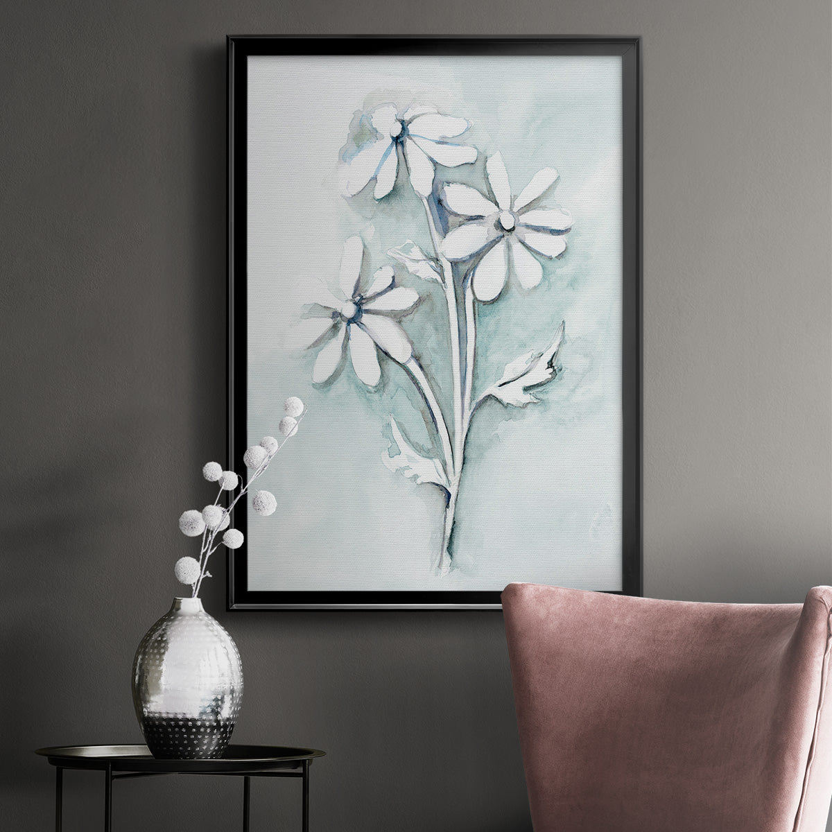 Bohemian Blue II - Modern Framed Canvas Print